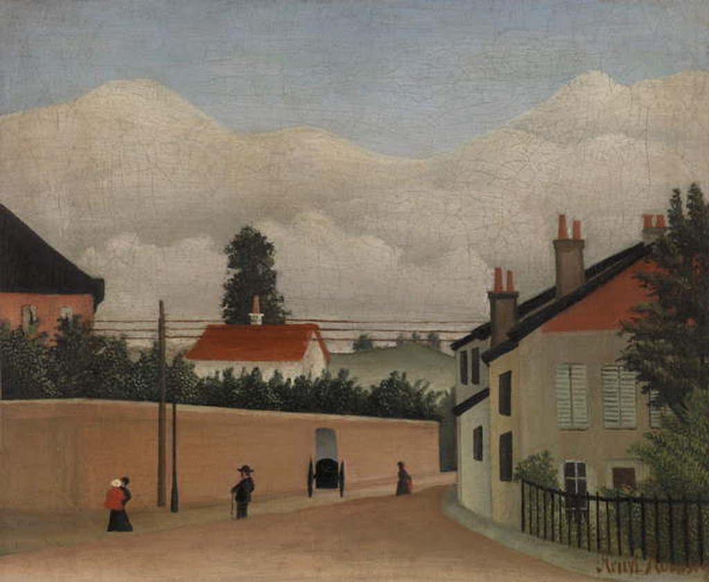 Detail of Street Scene by Henri J.F. Rousseau