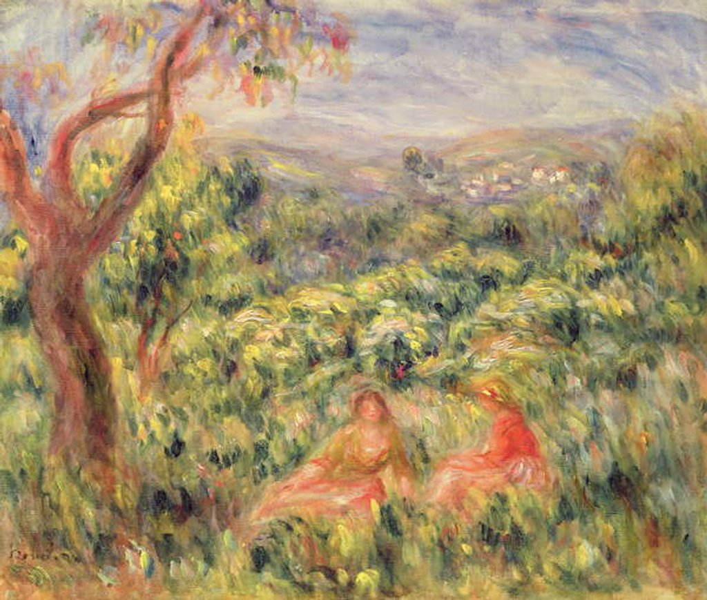 Detail of Two Girls Among Bushes, 1916 by Pierre Auguste Renoir