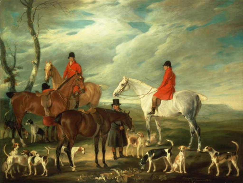 Detail of The Meet, Melton Mowbray, 1829 by John E. Ferneley