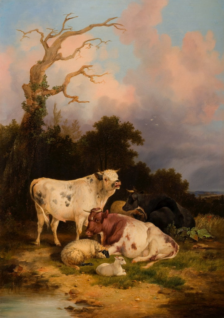 Detail of Cattle and Sheep by Thomas Sidney Cooper