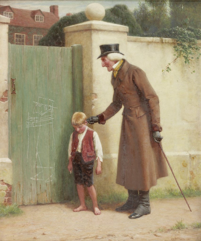 Detail of The Village Artist by John Charles Dollman