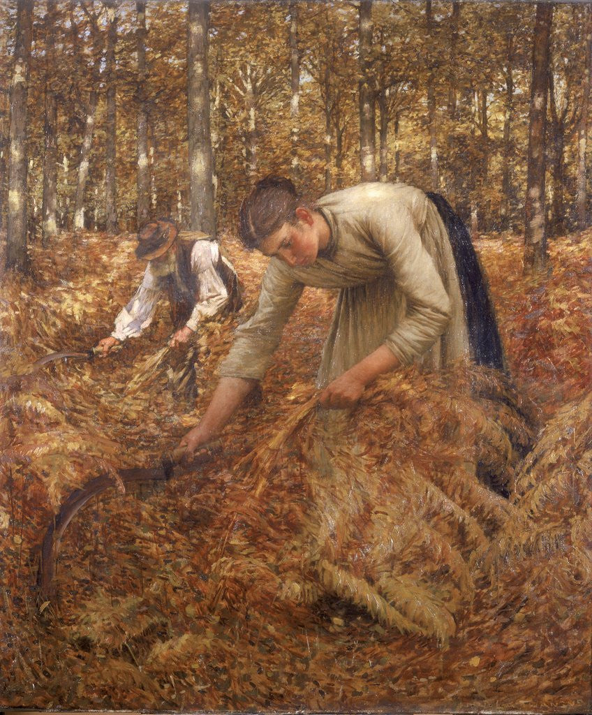 Detail of Gathering Bracken by Henry Herbert La Thangue