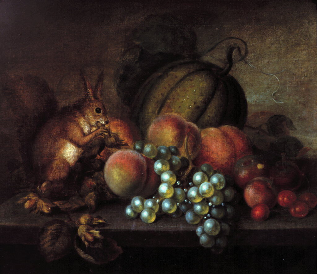 Detail of Study of Fruit with Squirrel by George Gray