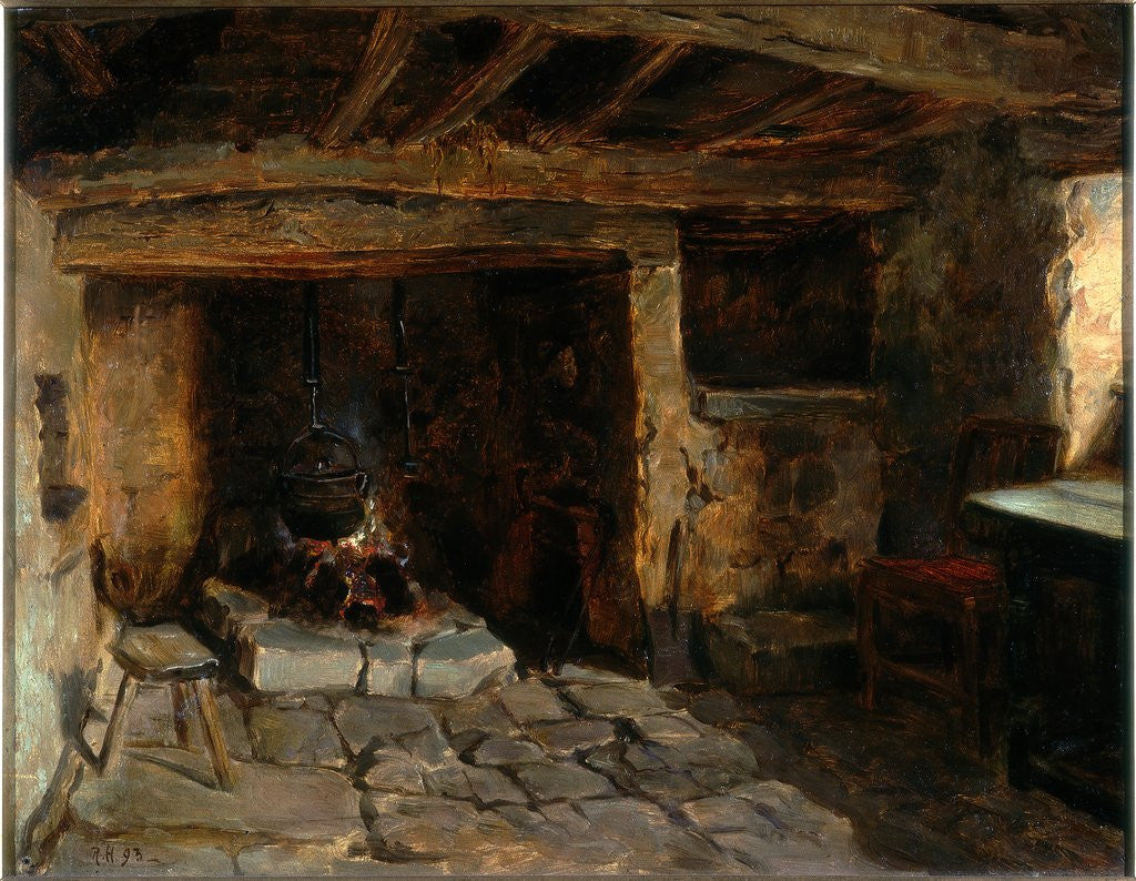 Detail of The Old Kitchen by Ralph Hedley