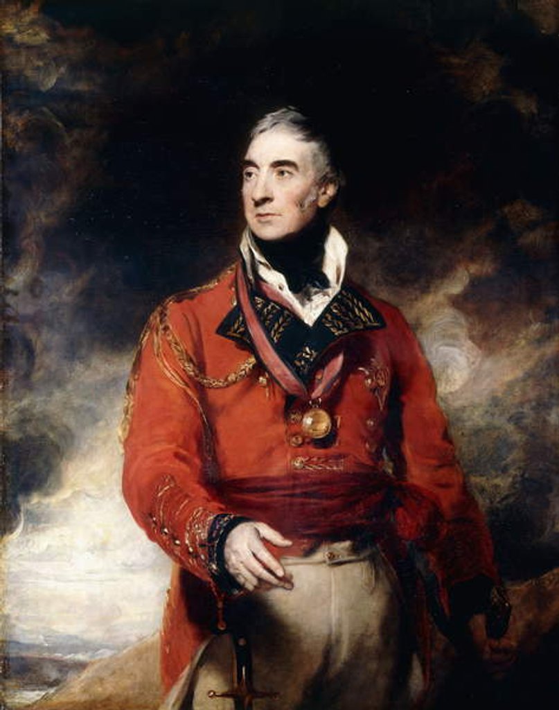 Detail of Portrait of Lieutenant-General Sir Thomas Graham, K.B., later 1st Baron Lynedoch. by Thomas Lawrence