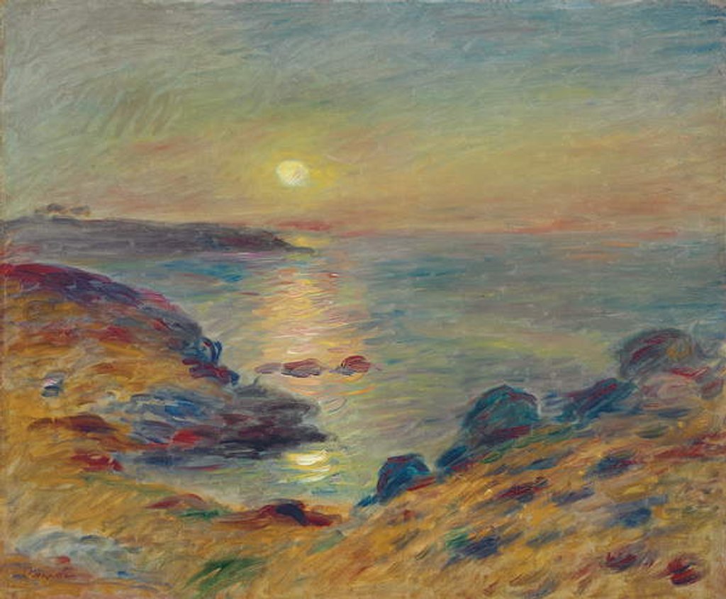 Detail of Sunset at Douarnenez, c. 1883 by Pierre Auguste Renoir