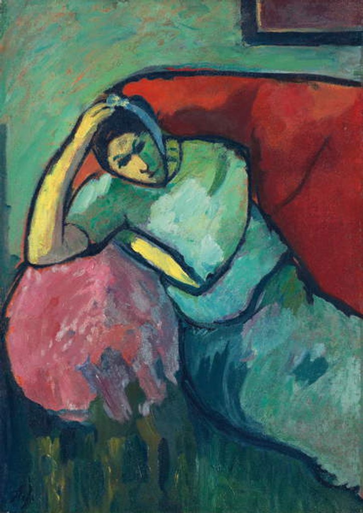 Detail of Seated Woman, 1909 by Alexej von Jawlensky