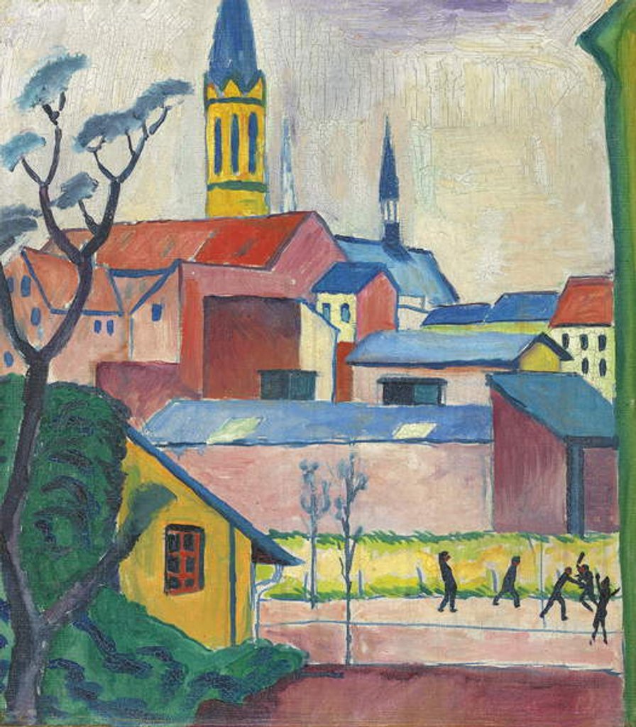 Detail of Marienkirche, 1911 by August Macke