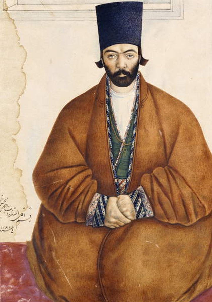 Detail of Portrait of a Qajar Noble, c.1864-5 by Persian School