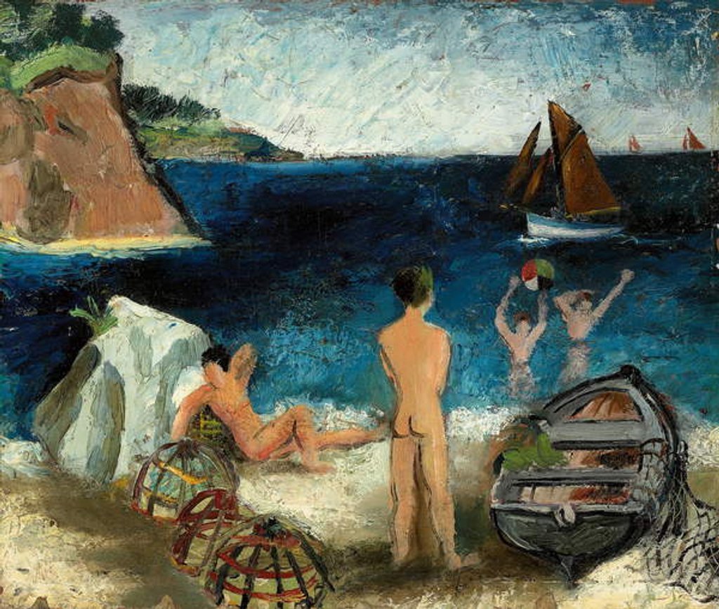 Detail of Bathers by the Sea, Treboul, 1930 by Christopher Wood