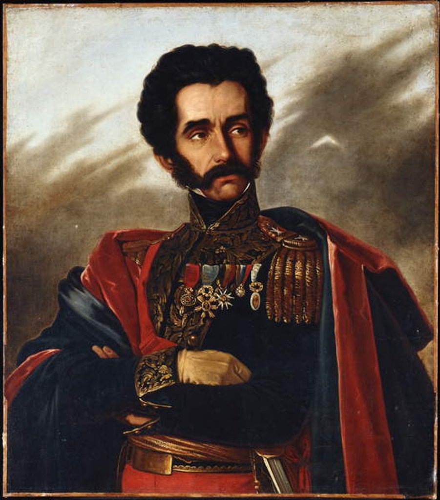 Detail of Portrait of the Liberator, Simon Bolivar, half length, in Full Dress Uniform, c.1840 by South African School