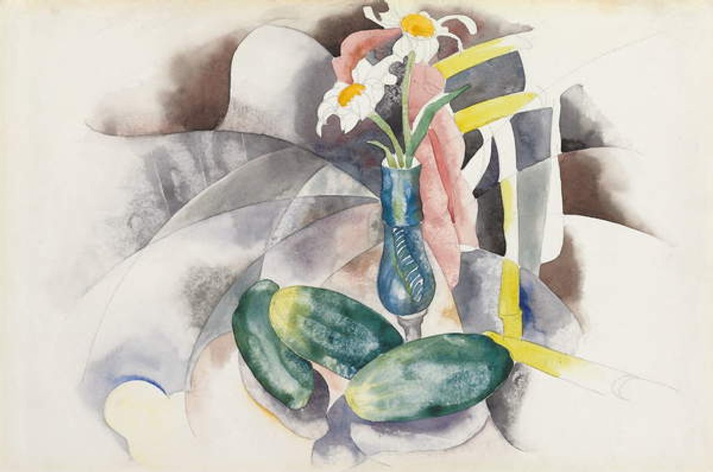 Detail of Flowers and Cucumbers, c.1924 by Charles Demuth