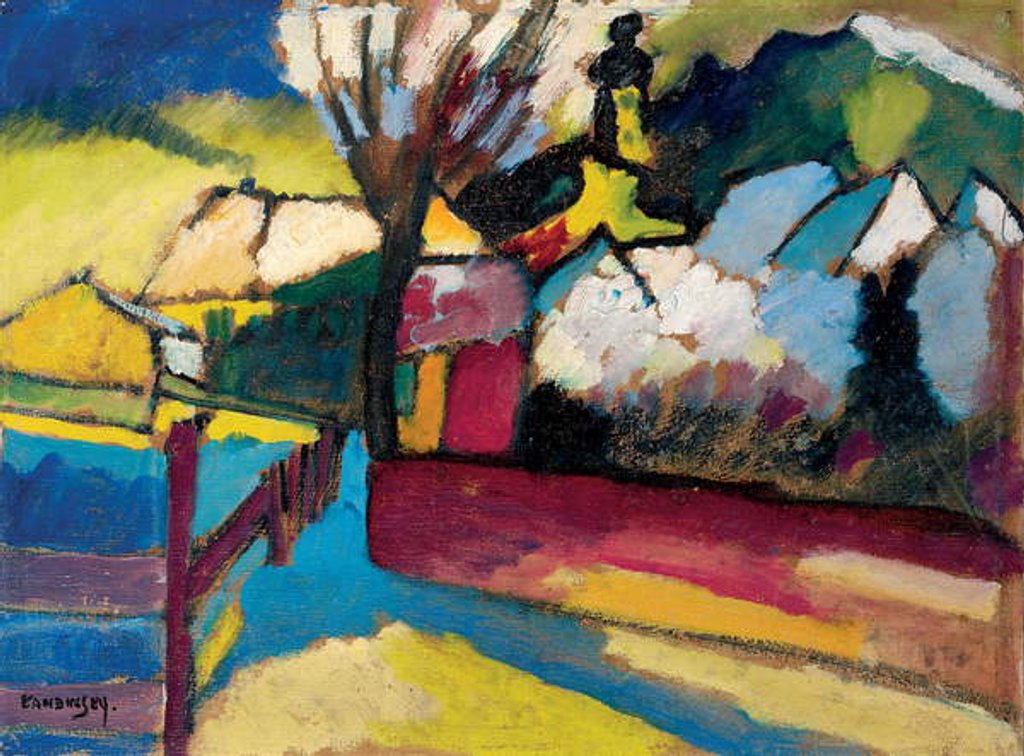 Detail of Autumn Landscape with Tree; Herbstlandschaft mit Baum, 1910 by Wassily Kandinsky