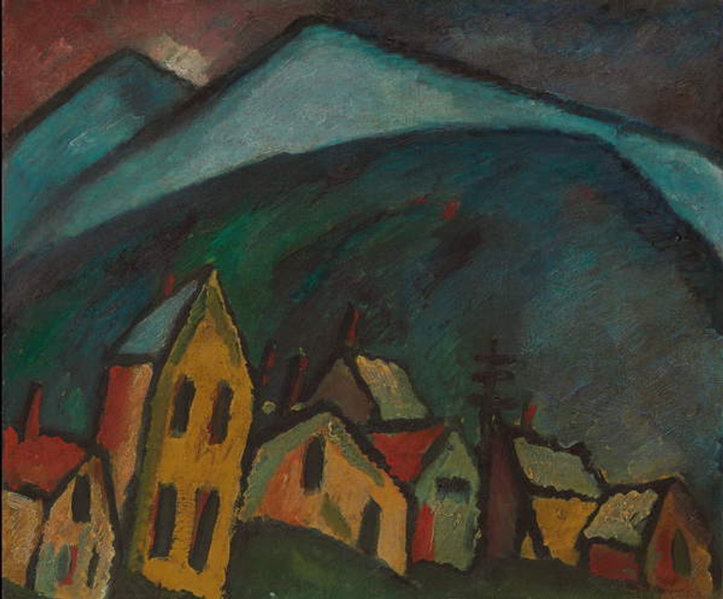 Detail of Mountain Landscape with Houses; Berglandschaft mit Hausern, 1912 by Alexej von Jawlensky