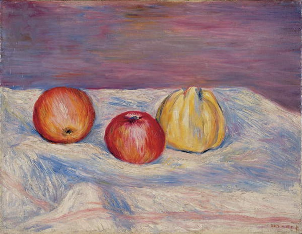 Detail of Two Apples and a Quince; Deux pommes et un coing, c.1900 by Pierre Auguste Renoir