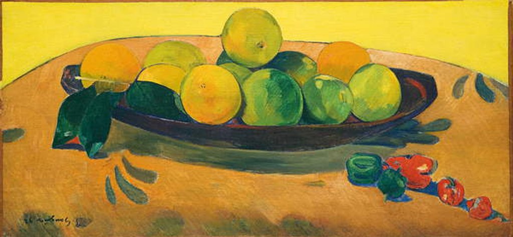 Detail of Still Life with Fruit and Peppers; Nature morte aux fruits et piments, 1892 by Paul Gauguin