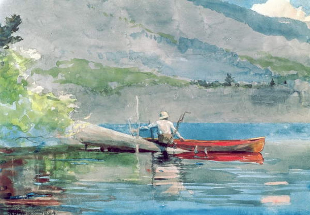 Detail of The Red Canoe, 1884 by Winslow Homer