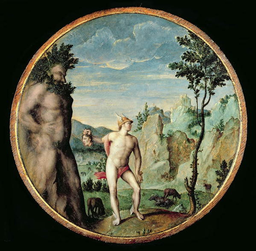 Detail of Perseus Turning Atlas to Stone by Gillis Congnet