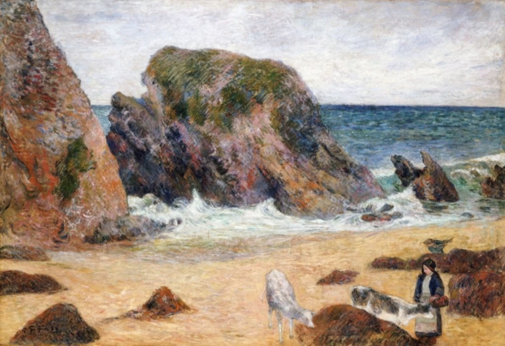 Detail of Cows on the Seashore, 1886 by Paul Gauguin