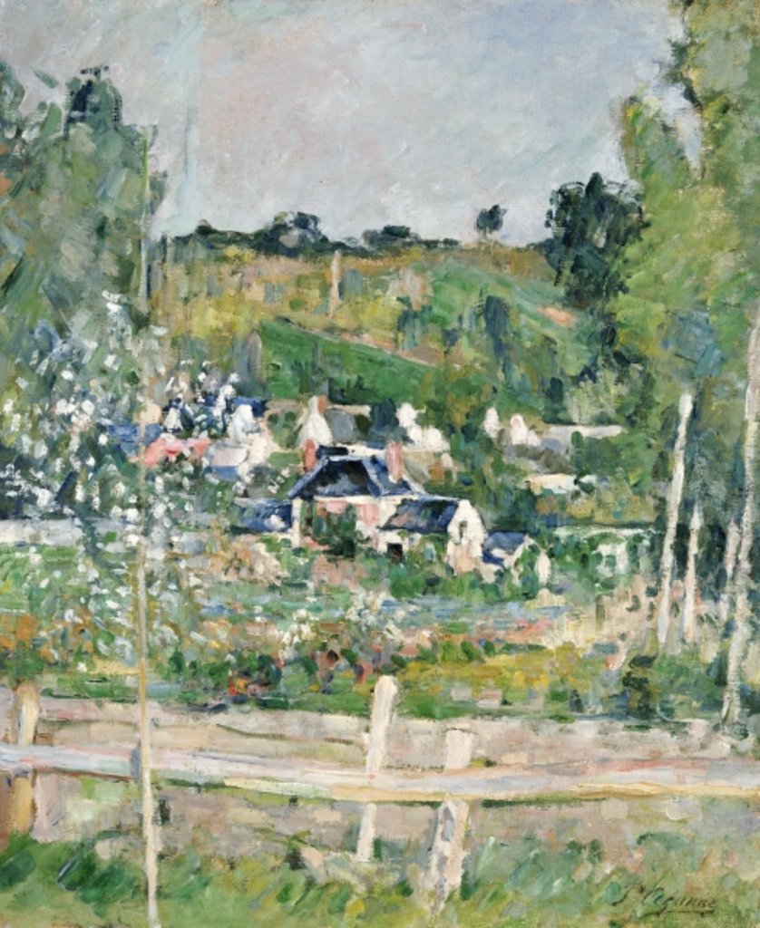 Detail of A View of Auvers-sur-Oise, The Fence, c.1873 by Paul Cezanne