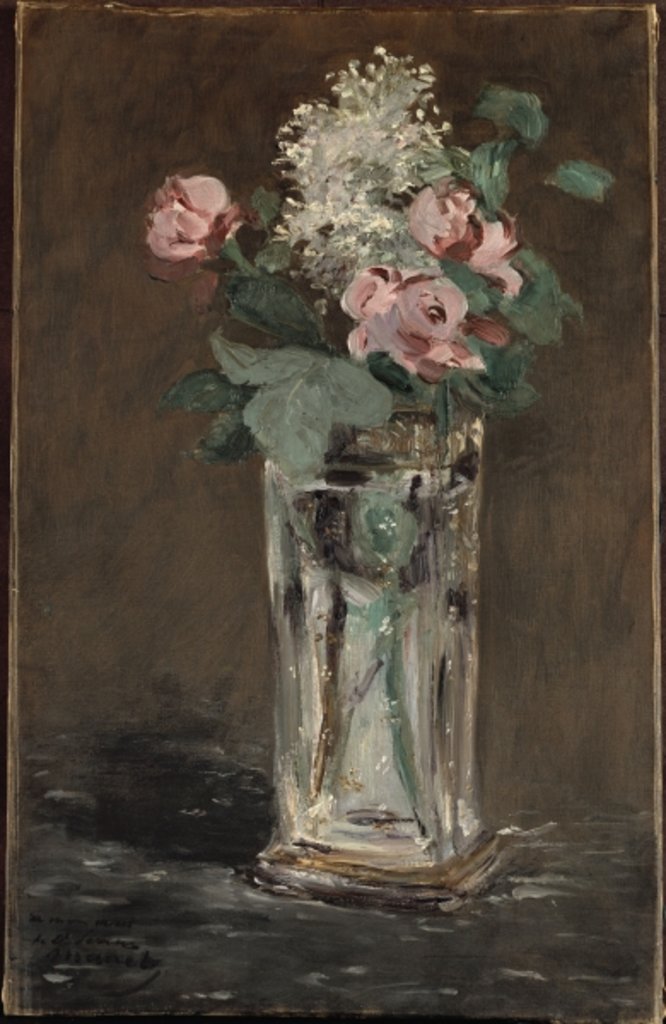 Detail of Flowers in a Crystal Vase by Edouard Manet