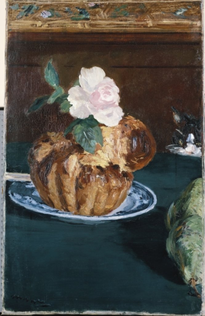 Detail of Still Life with Brioche, c.1880 by Edouard Manet