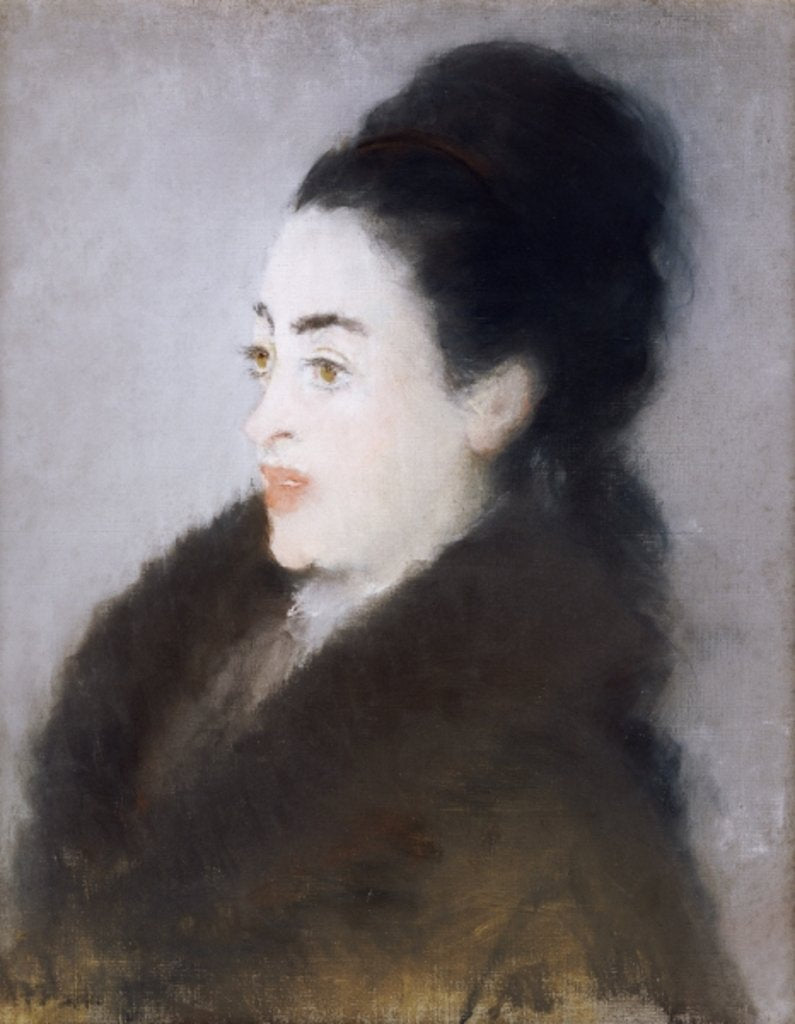 Detail of Woman in a Fur Coat in Profile, 1879 by Edouard Manet