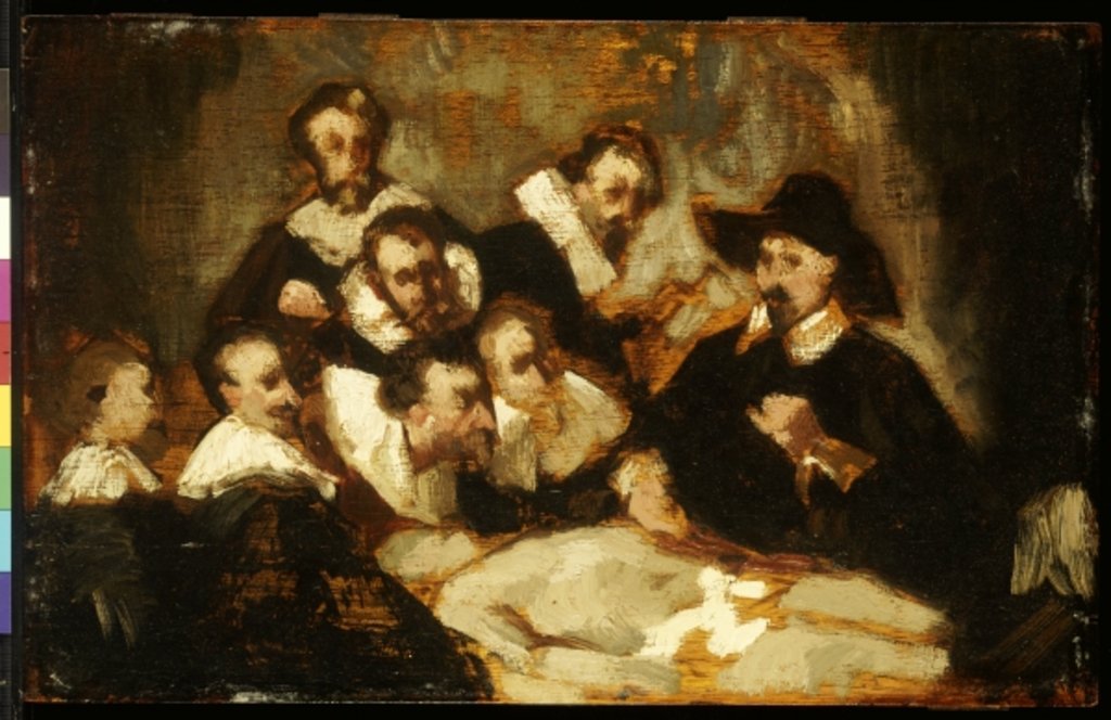 Detail of The Anatomy Lesson, after Rembrandt, c.1856 by Edouard Manet