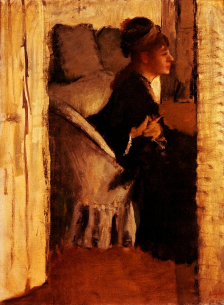 Detail of Woman Putting on her Gloves by Edgar Degas