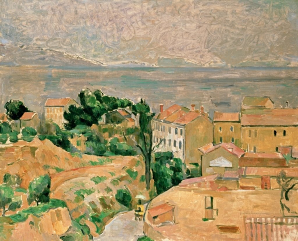 Detail of View of L'Estaque by Paul Cezanne