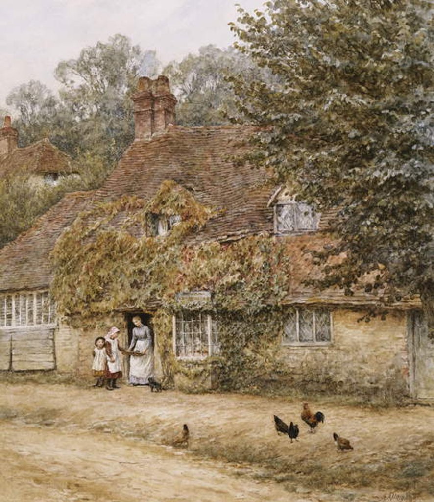 Detail of The Old Fish Shop, Haslemere by Helen Allingham