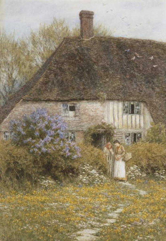 Detail of A Kentish Cottage by Helen Allingham