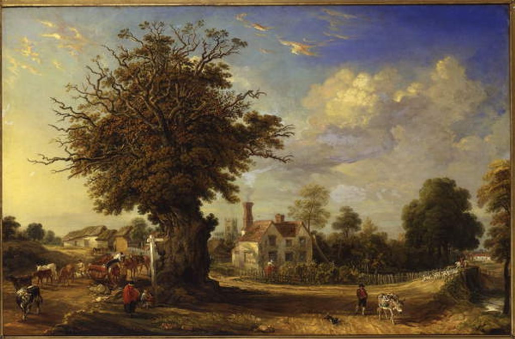 Detail of The Yeldham Oak at Great Yeldham, Essex, 1833 by James Ward