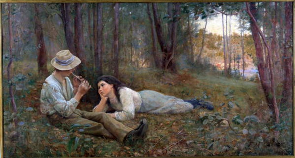 Detail of Bush Idyll, 1893 by Frederick McCubbin