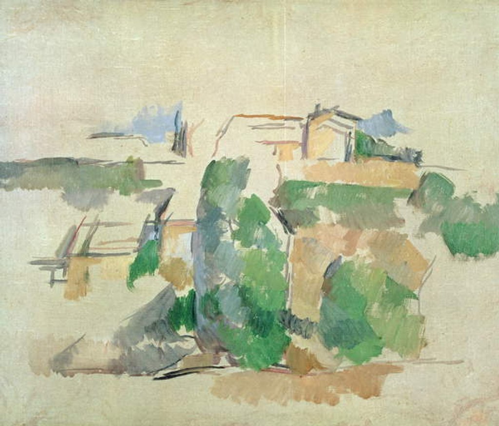 Detail of House on a hill close to Aix en Provence by Paul Cezanne