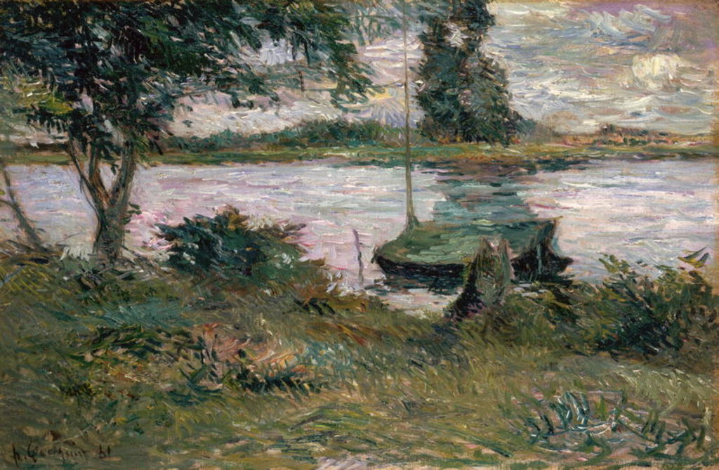 Detail of Riverbank, 1881 by Paul Gauguin