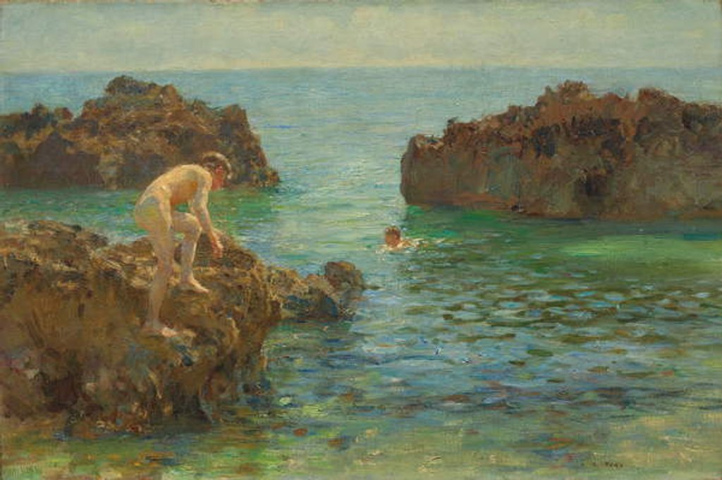 Detail of Boys bathing by Henry Scott Tuke