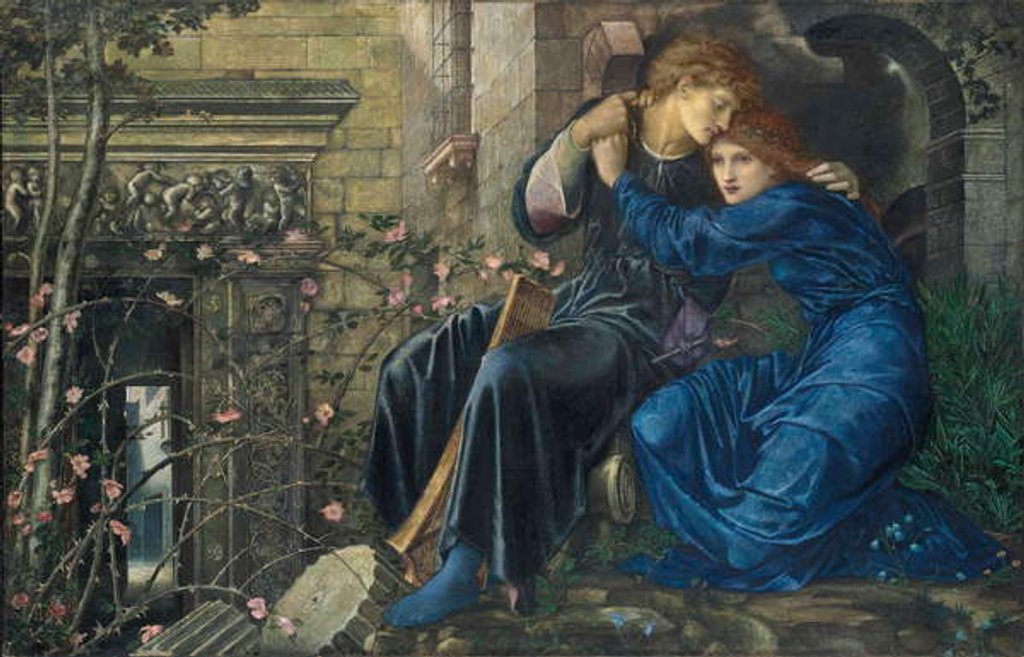 Detail of Love among the Ruins by Edward Coley Burne-Jones