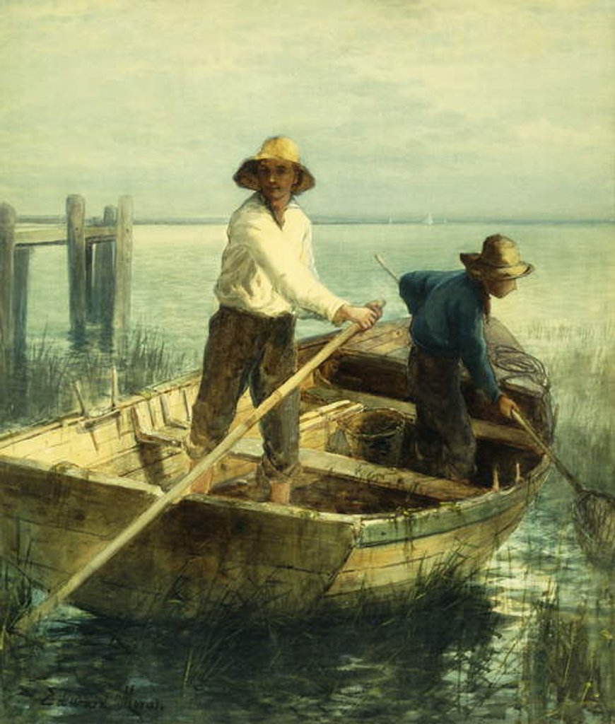 Detail of Pushing Off by Edward Moran