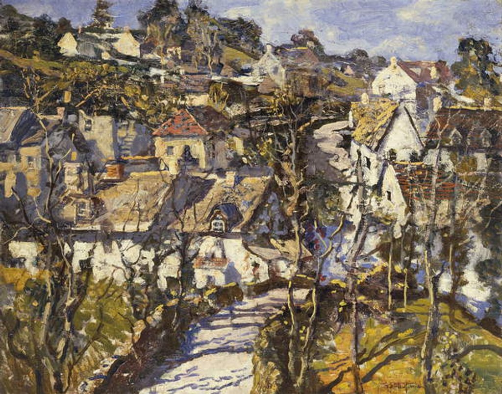 Detail of The Village Bridge by Walter Elmer Schofield