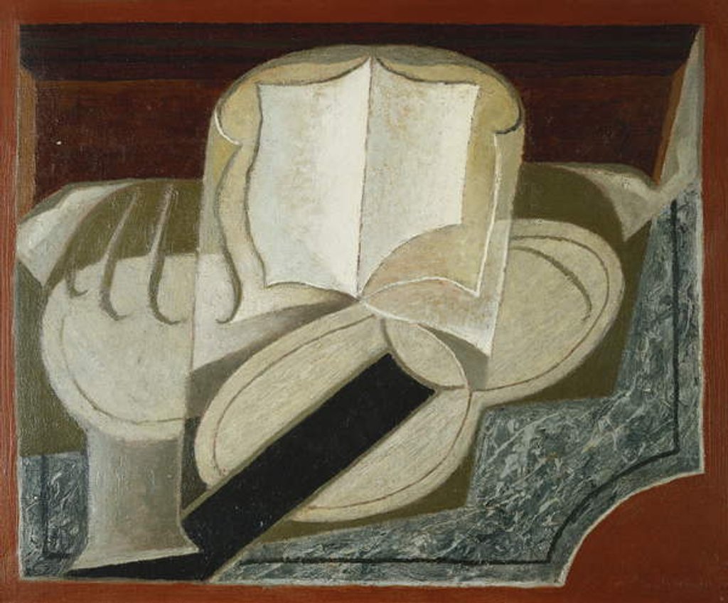 Detail of Books and Guitar; Le Livre et la Guitare, 1925 by Juan Gris