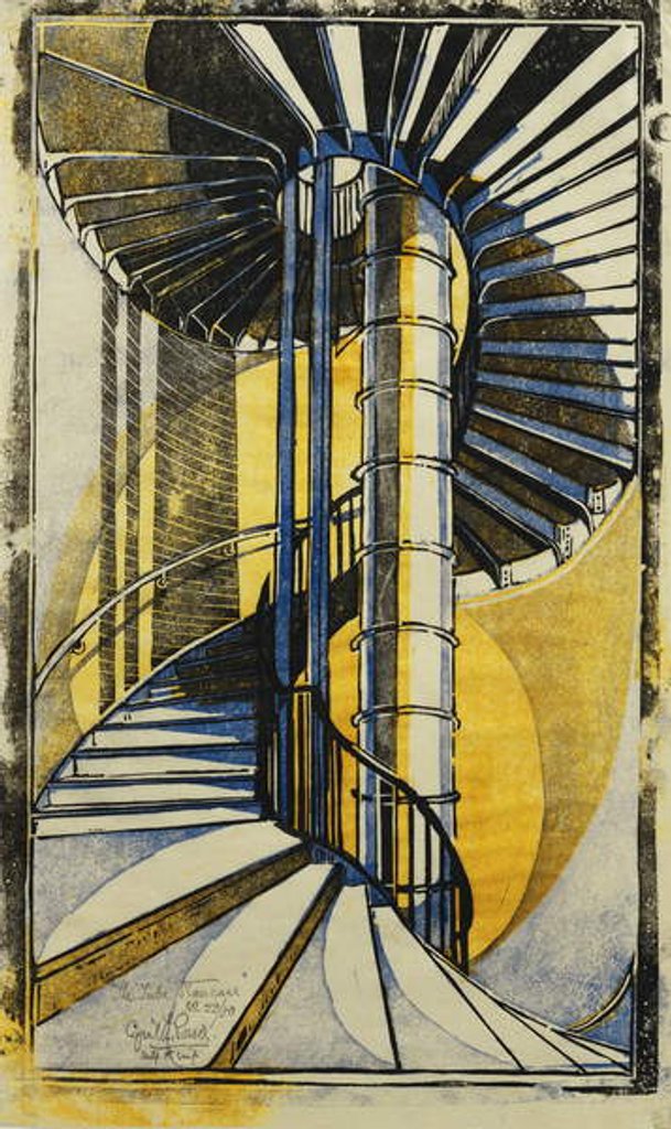 Detail of The Tube Staircase, c.1930 by Cyril Edward Power