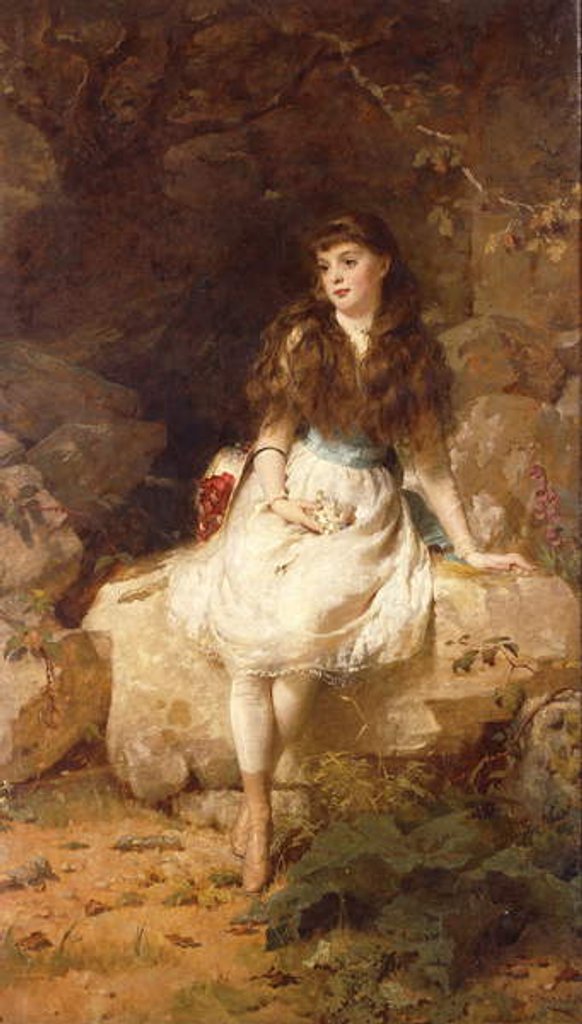 Detail of Lady Edith Amelia Ward, Daughter of the 1st Earl of Dudley, 1883 by George Elgar Hicks