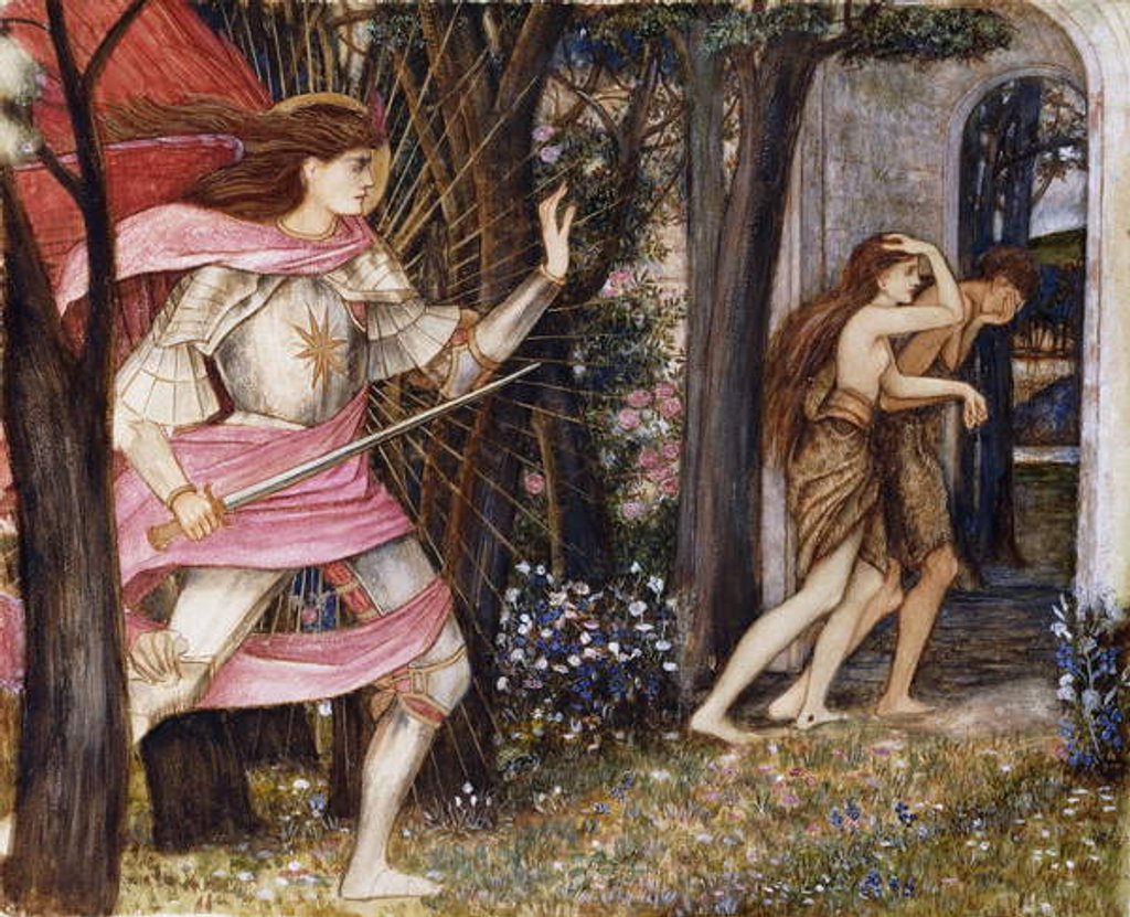 Detail of The Expulsion from the Garden of Eden, c.1877 by John Roddam Spencer Stanhope