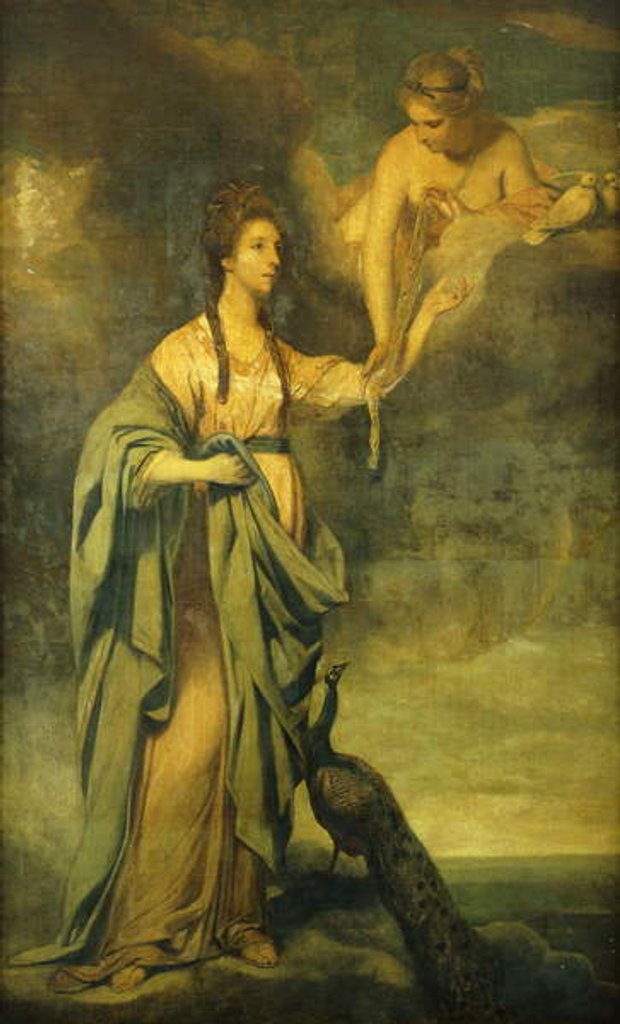 Detail of Portrait of Annabella, Lady Blake as 'Juno Receiving the Cestus from Venus', c.1769 by Joshua Reynolds