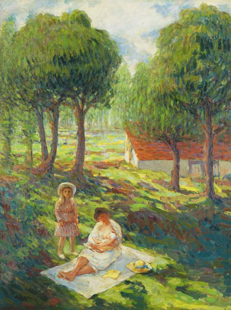 Detail of Mother and Child in a Landscape; Mere et Enfant dans un Paysage, 1900 by Henri Lebasque