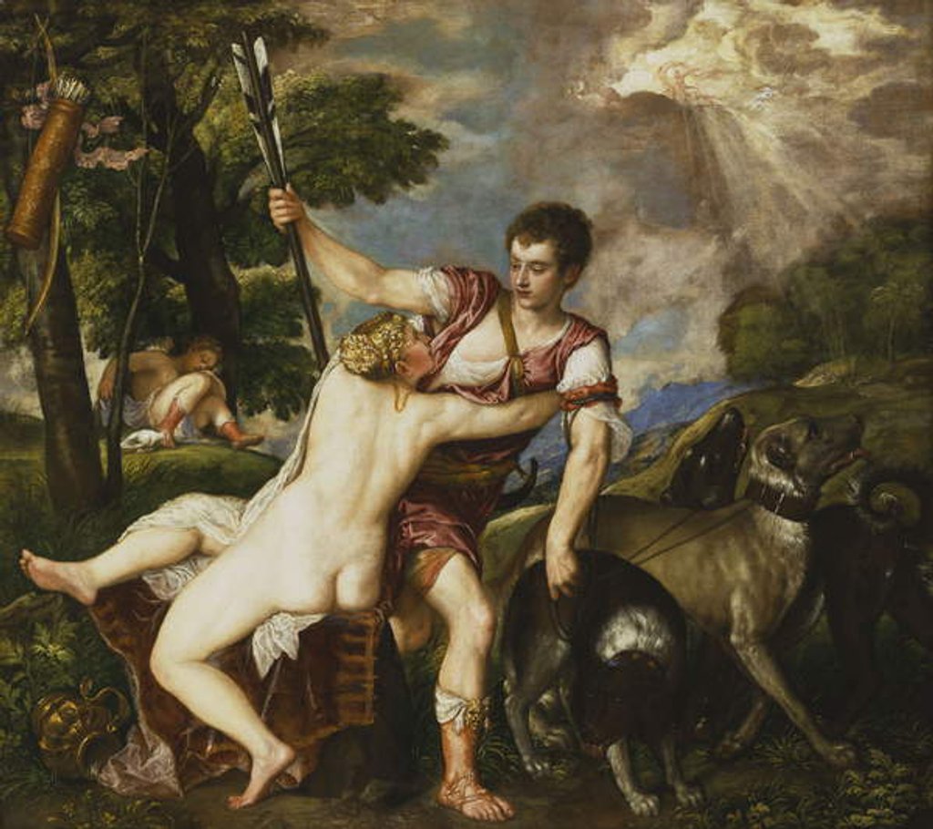 Detail of Venus and Adonis, 1554 by Titian