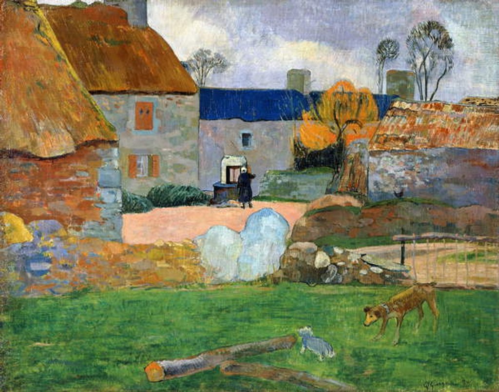 Detail of The Blue Roof or Pouldu Farm, 1890 by Paul Gauguin