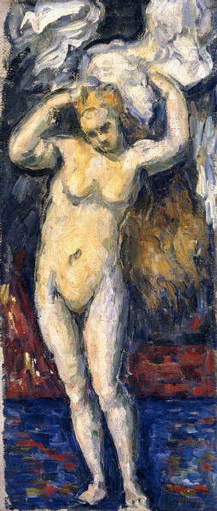 Detail of Standing Bather, Drying her Hair, c.1869 by Paul Cezanne