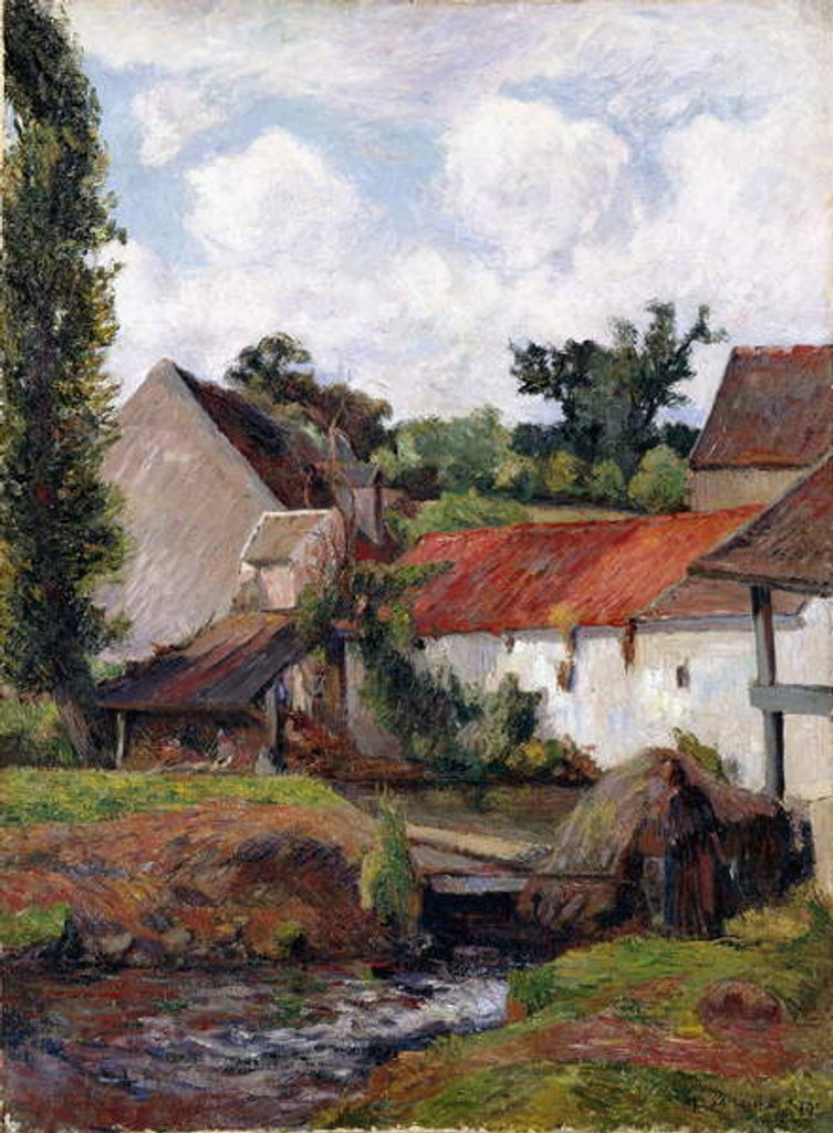 Detail of Farm at Osny, 1883 by Paul Gauguin